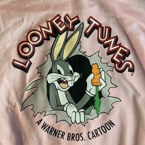 Looney Tunes‎ Bugs Bunny pink unisex large cotton hoodie